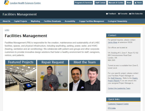 Facilities Management Intranet